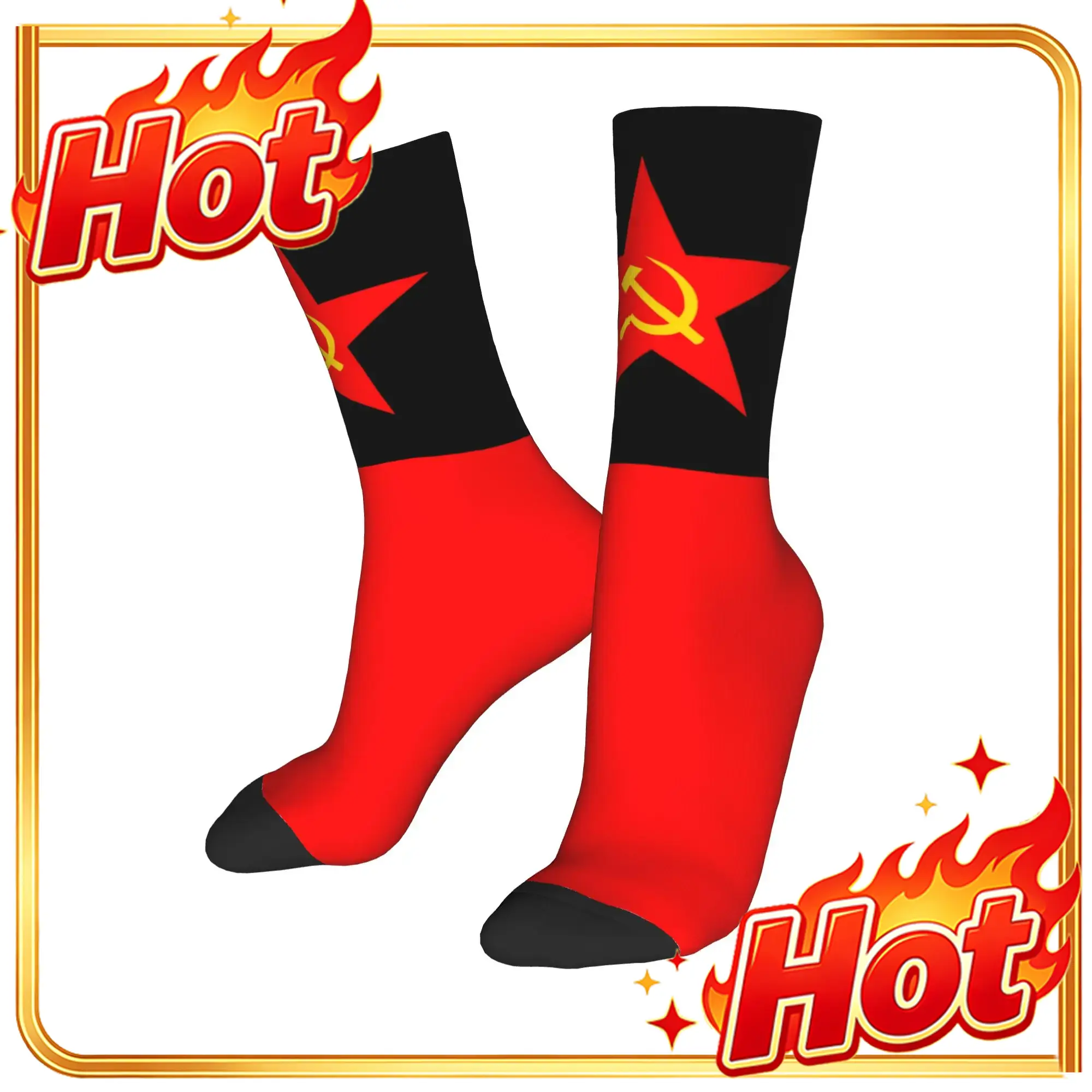 Dress Sock Men - Rus Bayrağı Temalı Özel Çekiç ve